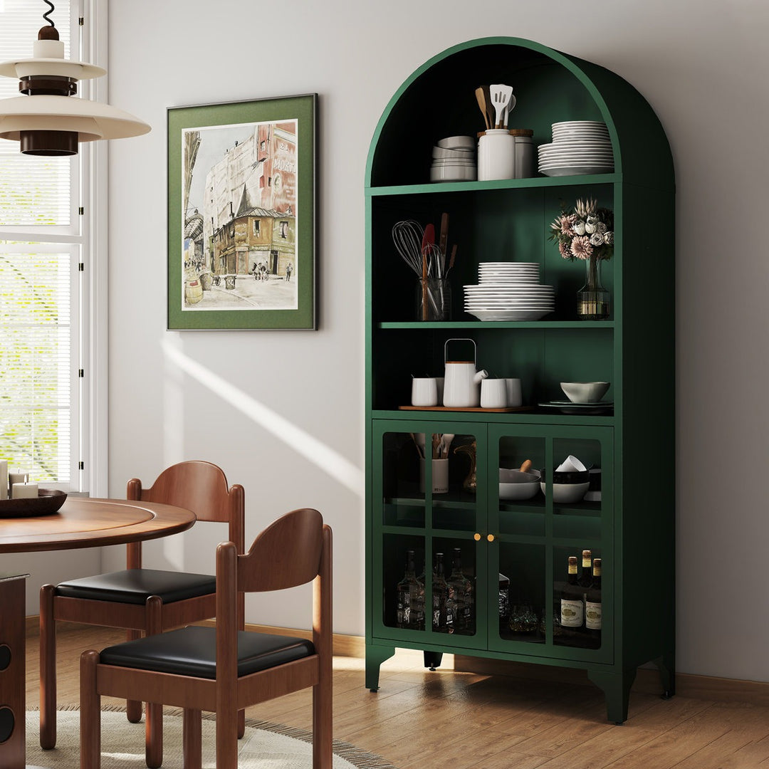 Masuru Tall Crockery Unit | Green