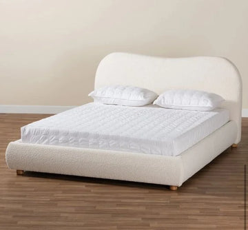 White Boucle Majestic Mist Bed