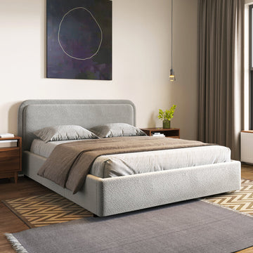 Royal Grey Boucle MajesticMist Bed