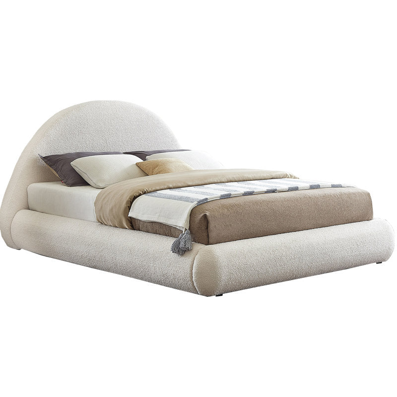 Kamella Upholstered Platform Bed – Off White