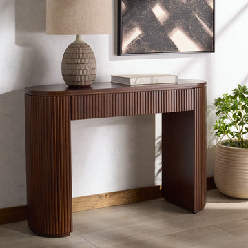 Verona Solid Teak Entryway Console