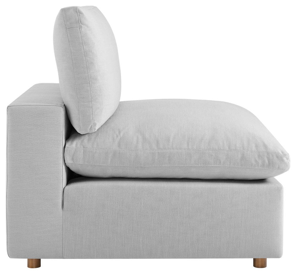 Commix Down Filled Overstuffed 6-Piece Sectional Sofa, Light Gray