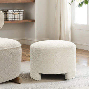 Rio upholstered cream ottoman