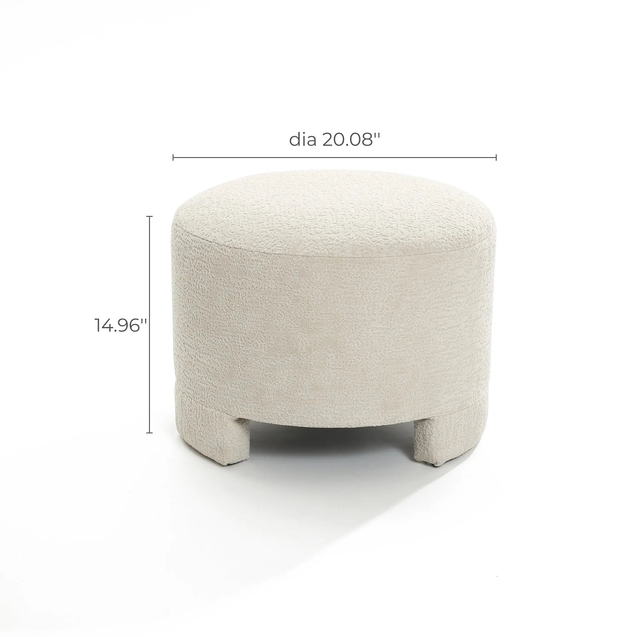 Rio upholstered cream ottoman