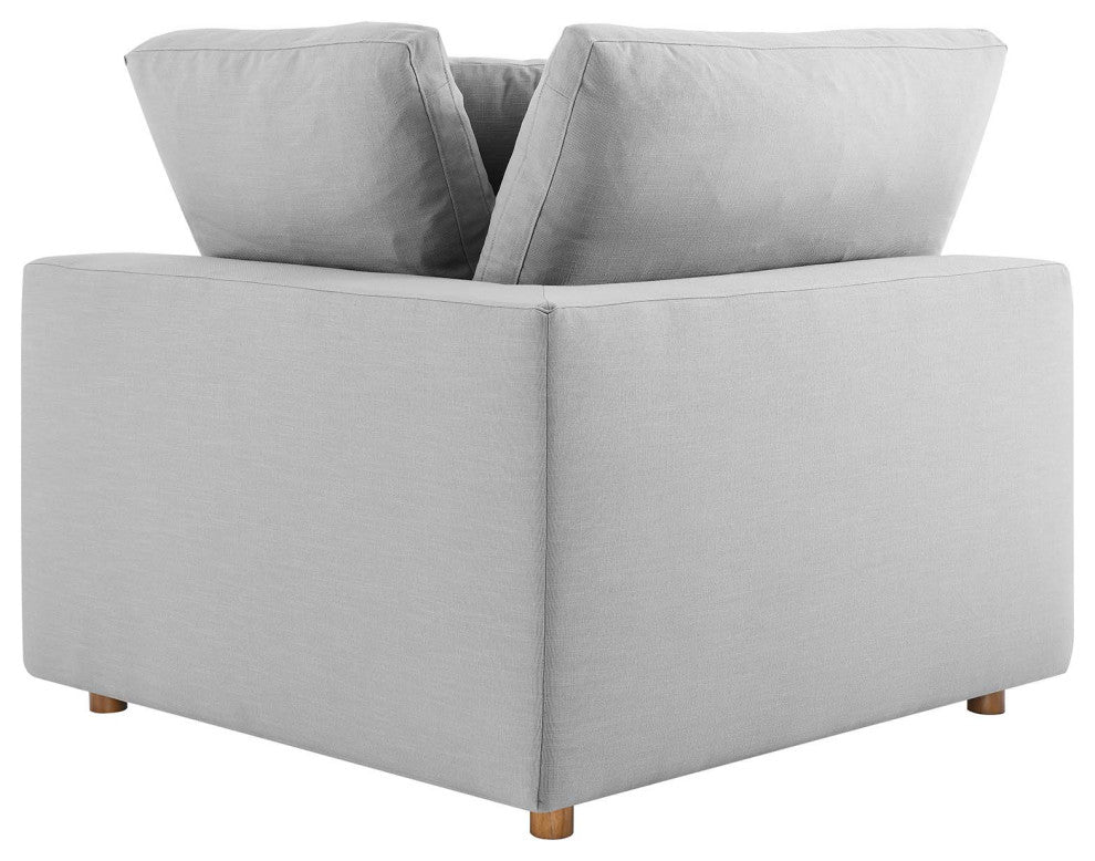 Commix Down Filled Overstuffed 6-Piece Sectional Sofa, Light Gray