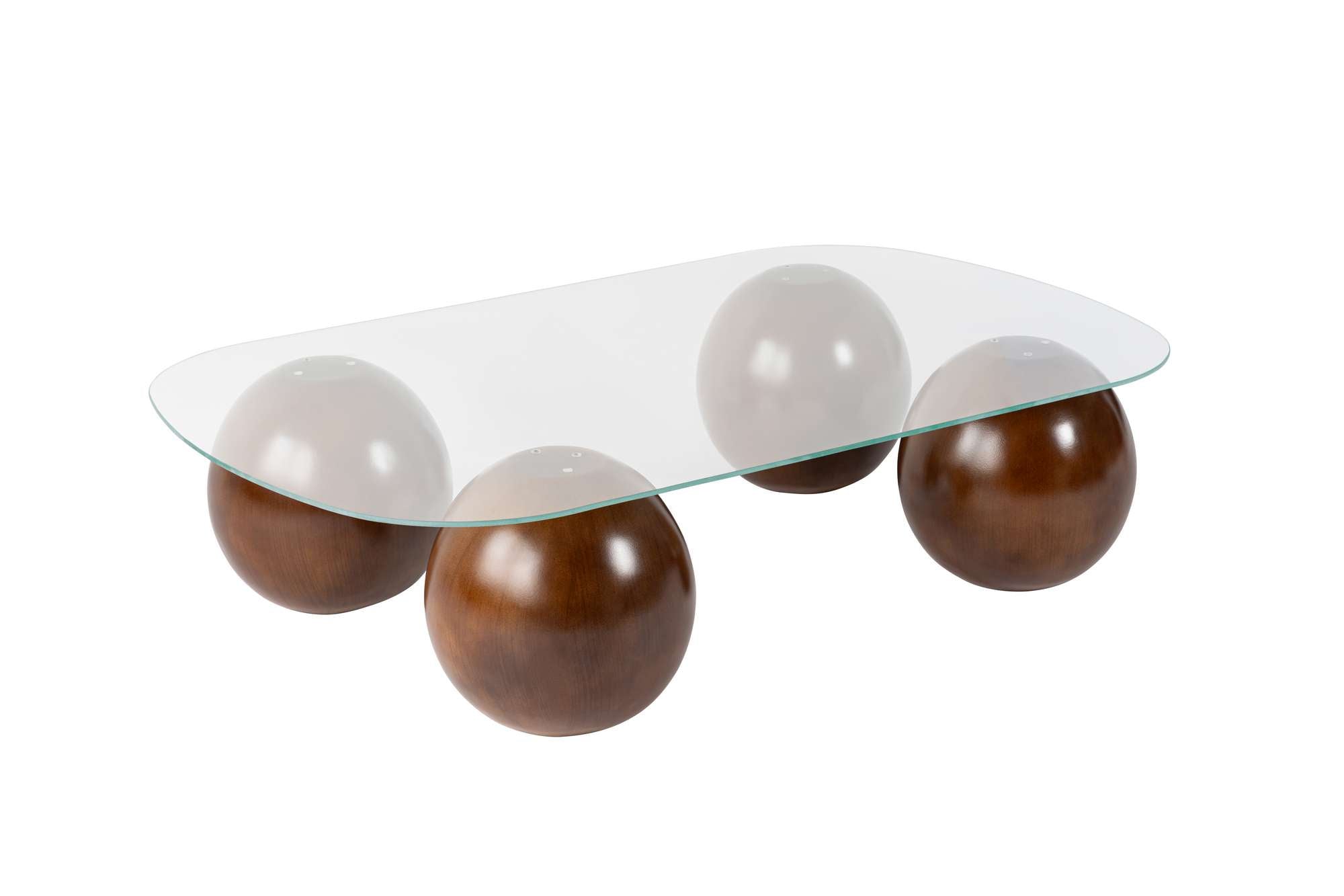 Ravento Coffee Table – Tempered Glass Top with Rounded Edges