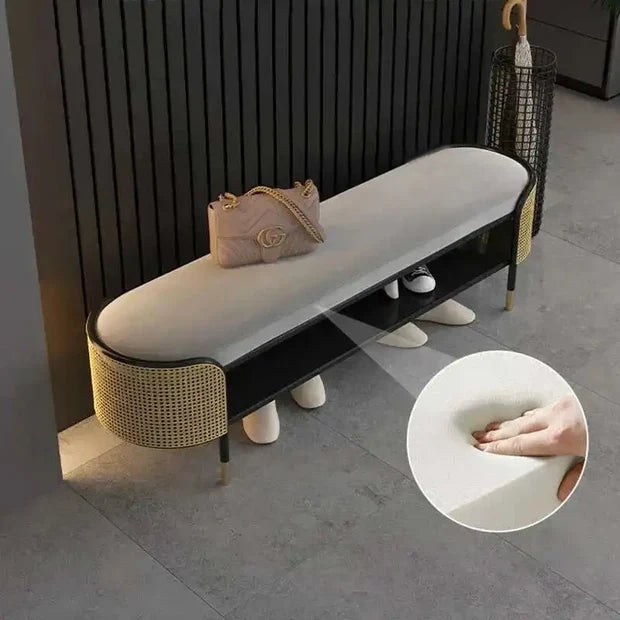 Aureon Modern Metal Ottoman