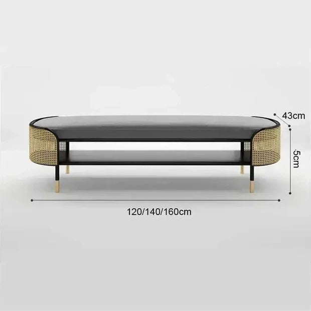 Aureon Modern Metal Ottoman