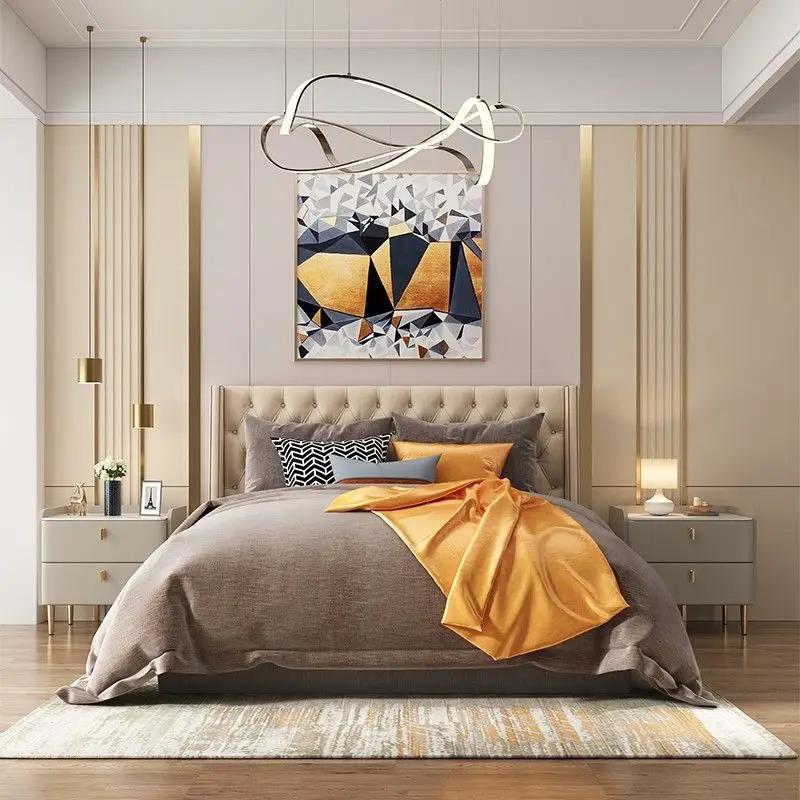 Wooden Nightstands Modern Luxury Bedside Table