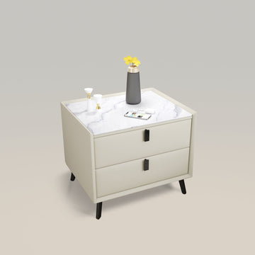 Slate Wood Bedside Table Modern Light Luxury Nightstand