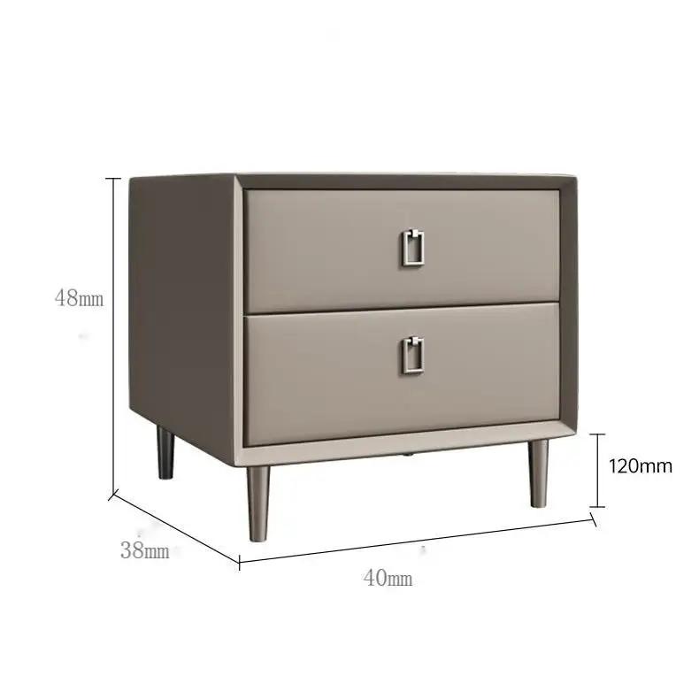 Luxury Style Nightstand Modern Bedroom Storage Bedside Cabinet