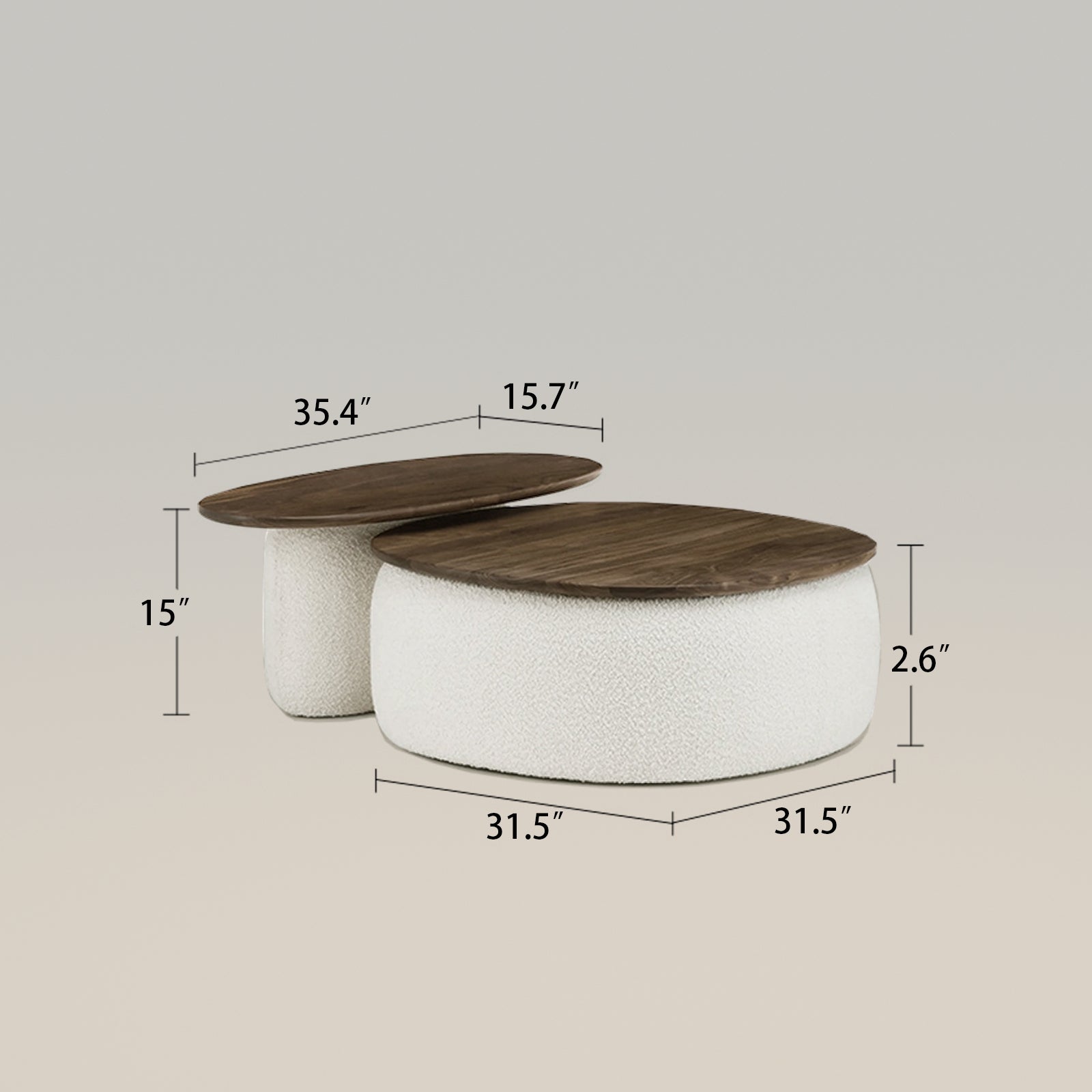 Bouclé Nest Tables