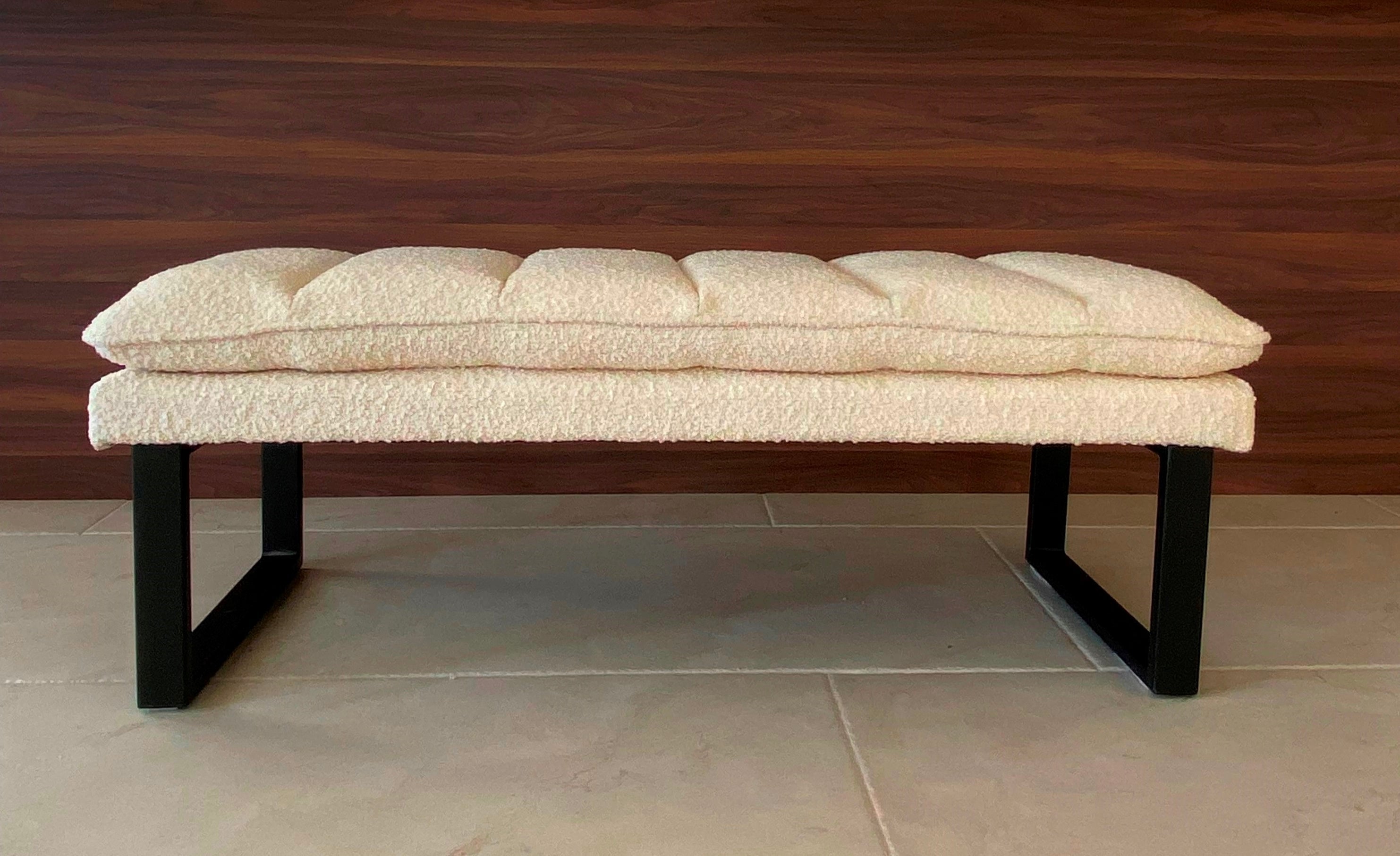 48" Cumberland Frame Boucle Orlisse Ottoman