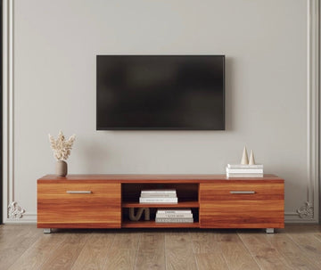 Classic Walnut TV Console – Sleek Storage Style