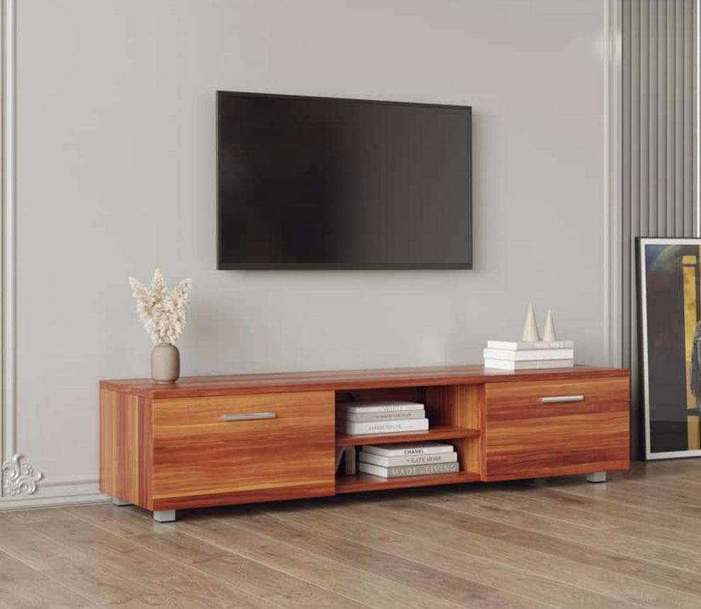 Classic Walnut TV Console – Sleek Storage Style