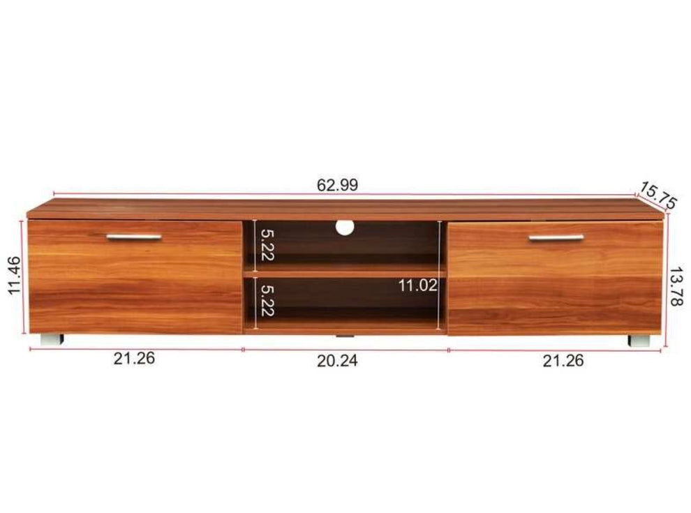 Classic Walnut TV Console – Sleek Storage Style