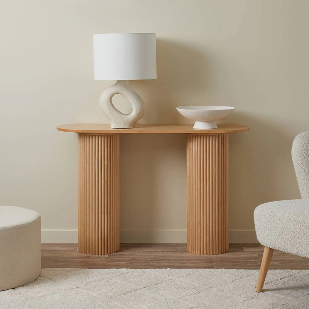 Sculptura Fluted Console – White Harmony Edition