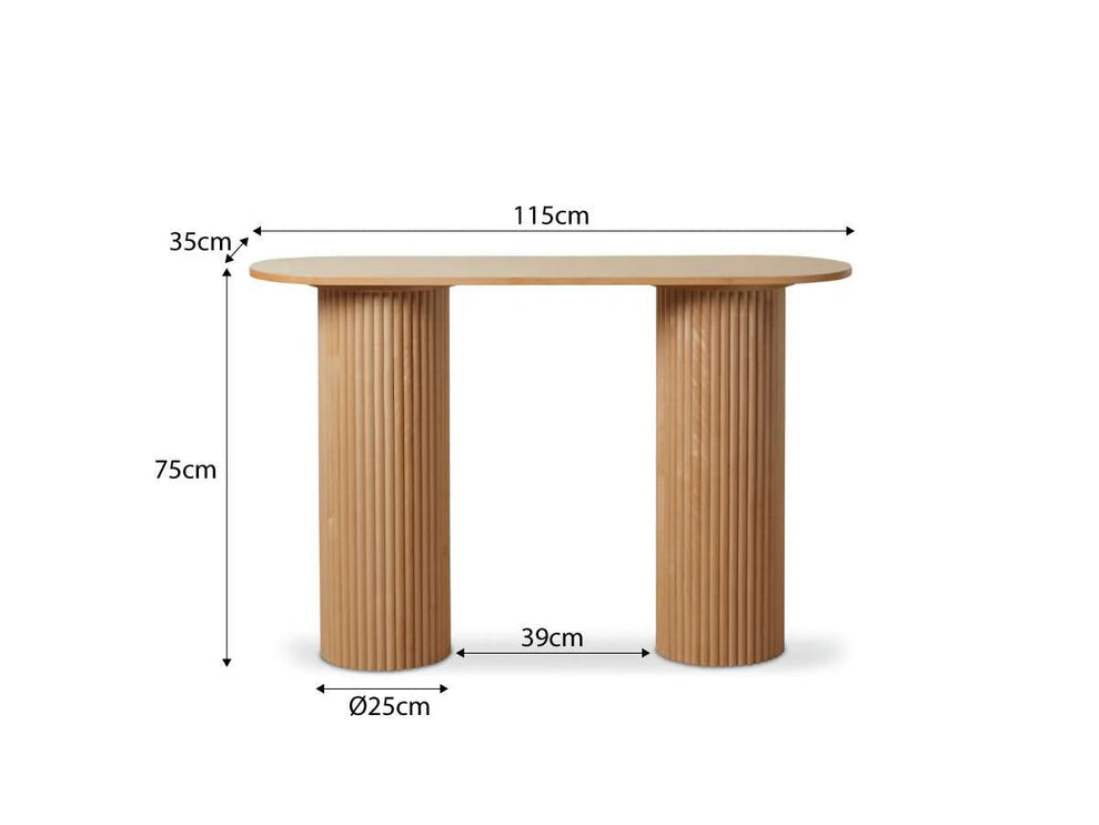Sculptura Fluted Console – White Harmony Edition