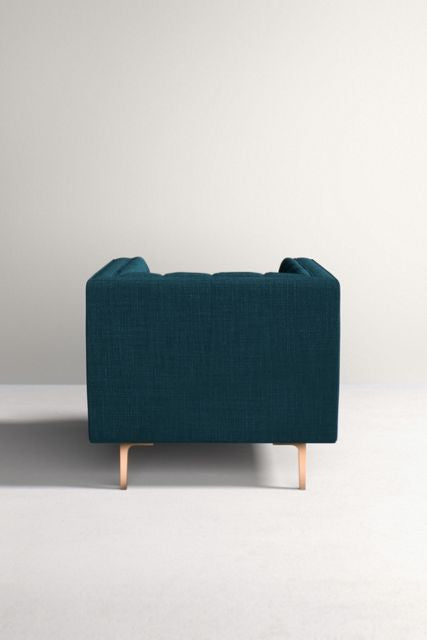 Modern Tufted Teal Armchair