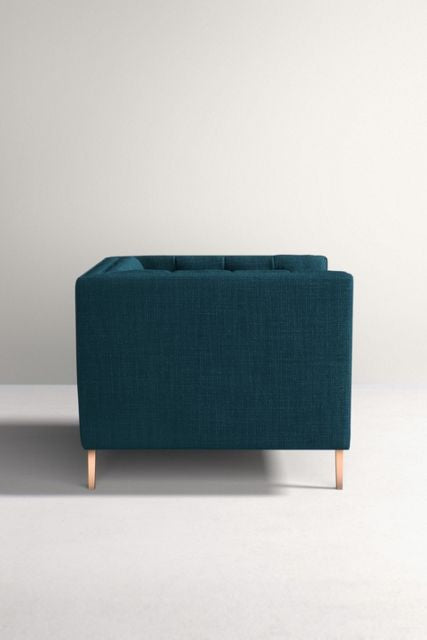 Modern Tufted Teal Armchair