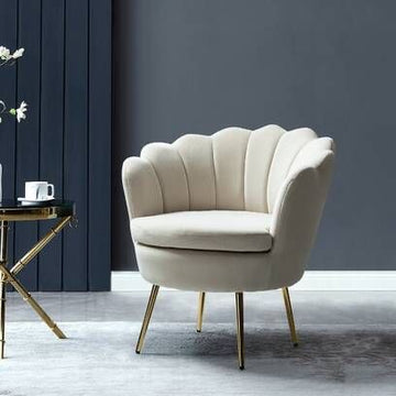 Scallop Shell Velvet Accent Chairs – Set of 2