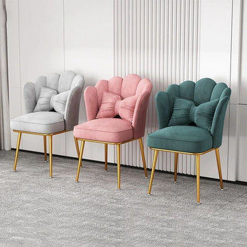 Velvet Scallop Petal Chairs