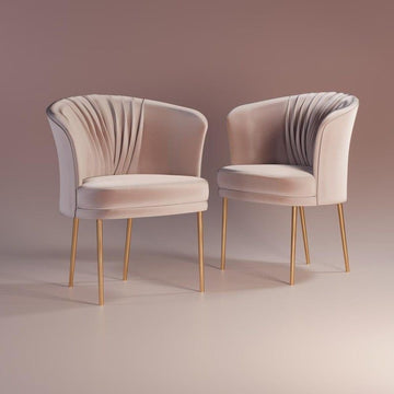 Rose Curve Velvet Chair