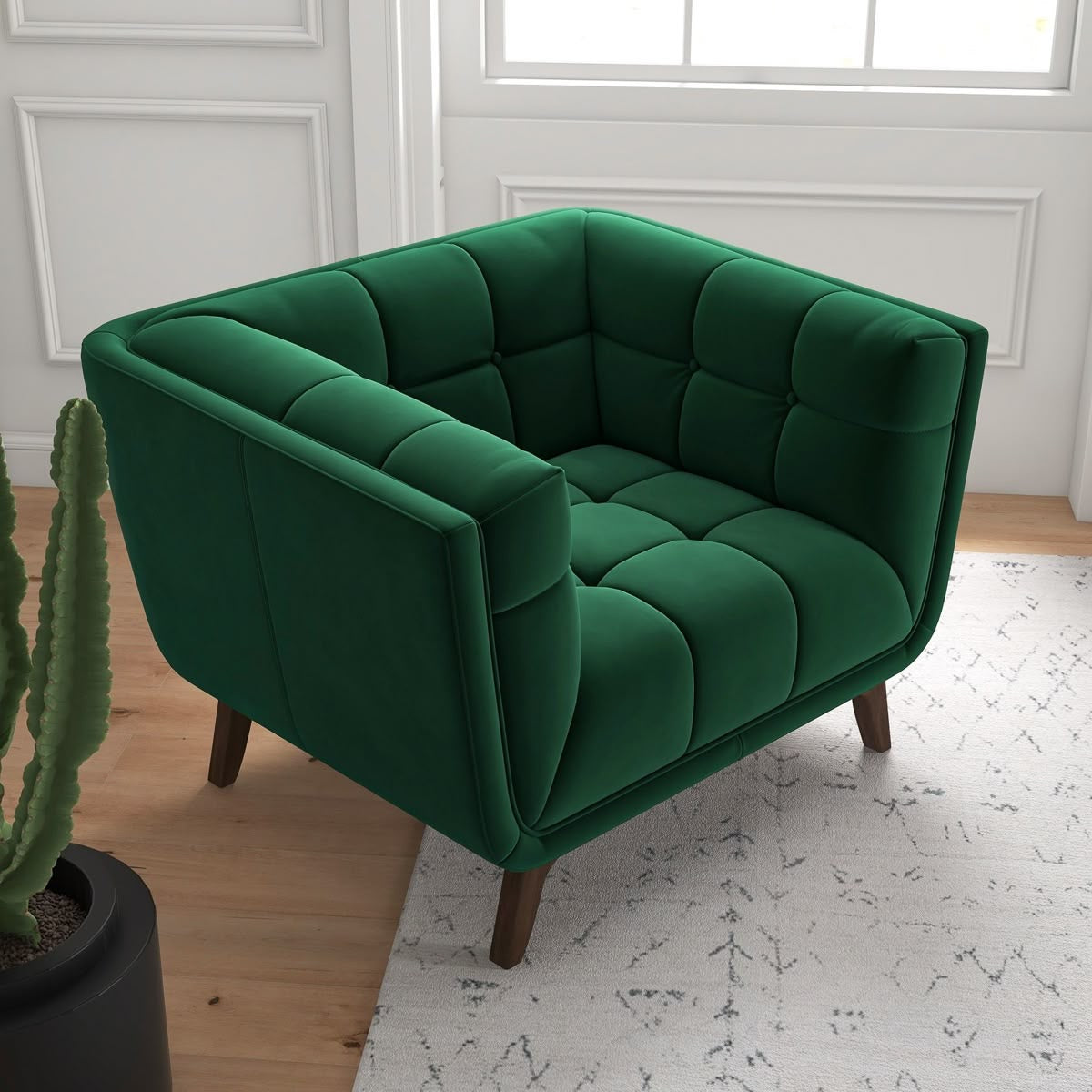 Emerald Grid Luxe Chair