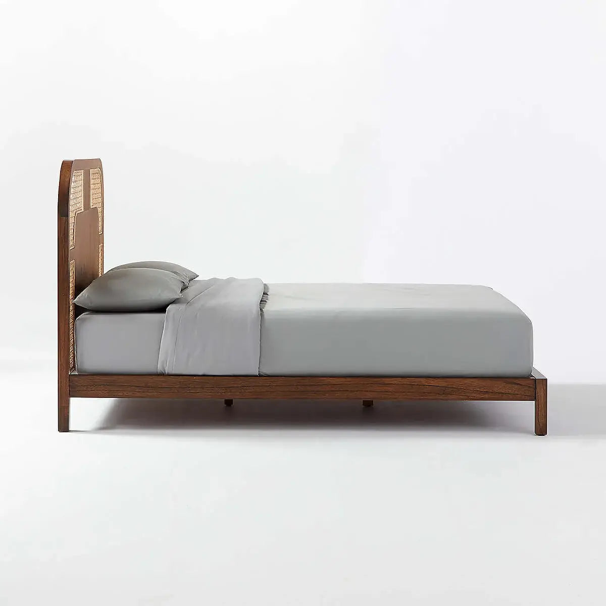 VERONA Solid Wood & Rattan King Bed