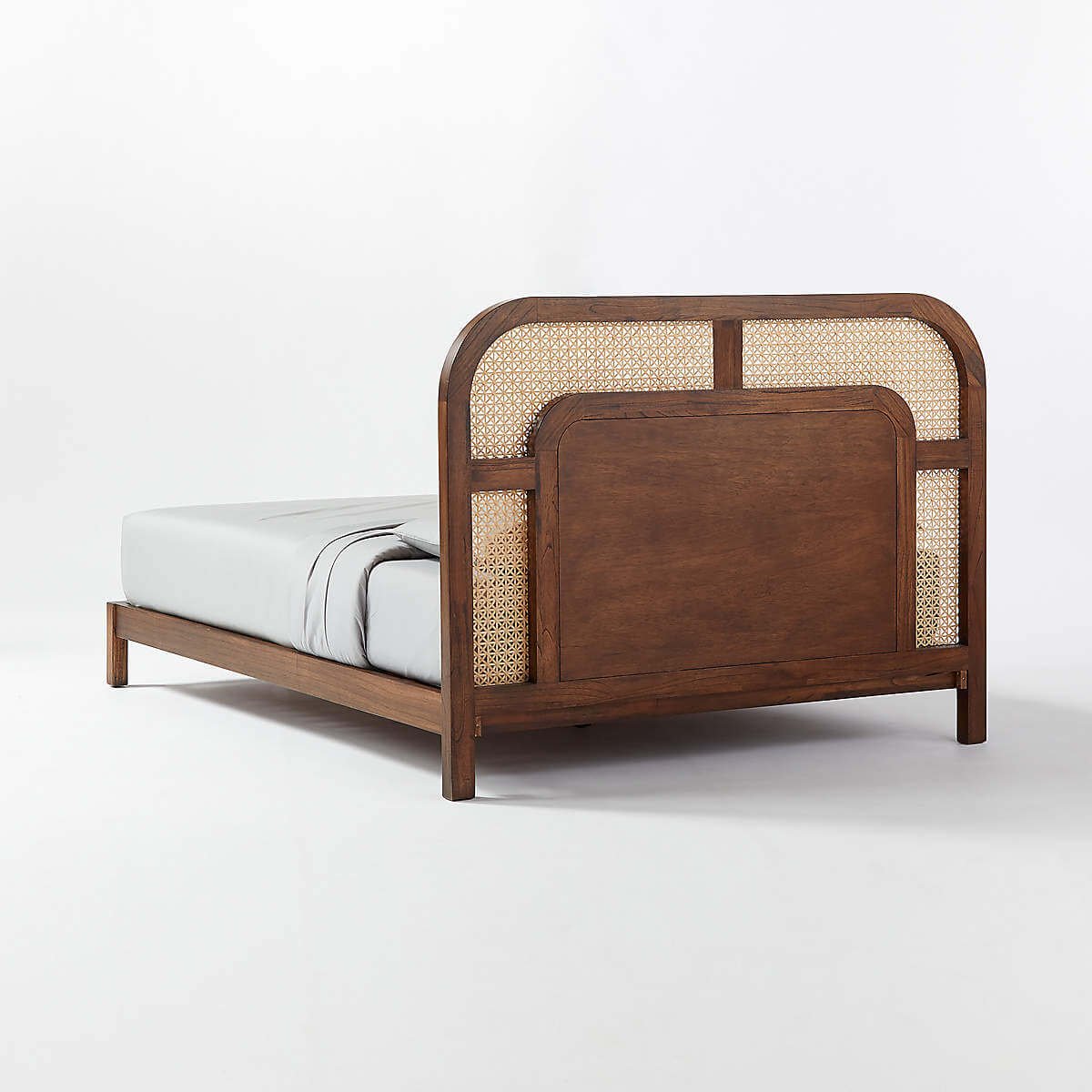 VERONA Solid Wood & Rattan King Bed
