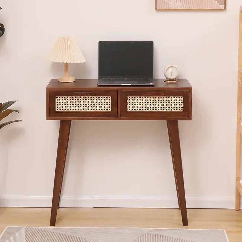 NordRiva Rattan Desk Vanity
