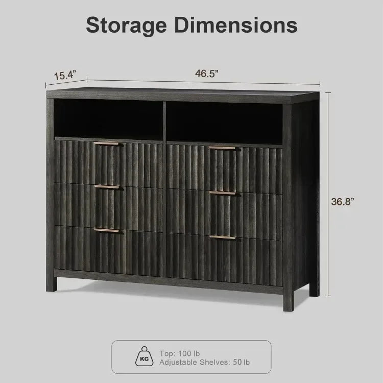 GrooveFlex 6-Drawer Dresse