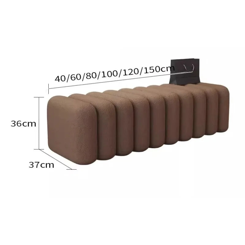 BoucléLink Modular Ottoman Stool