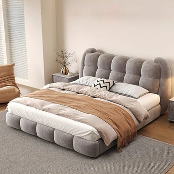 Fabric Cloud Double Bed
