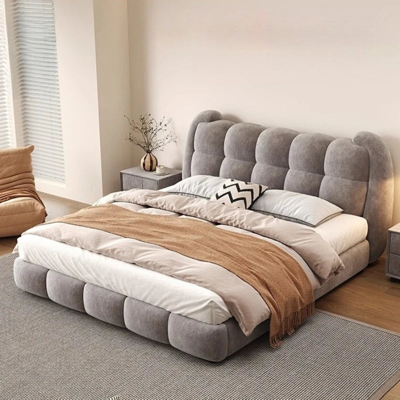Fabric Cloud Double Bed