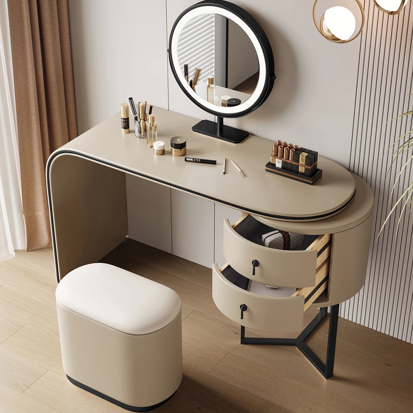 LumiBelle Standing Vanity Set