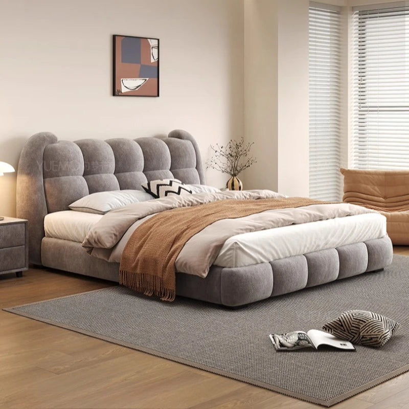Fabric Cloud Double Bed