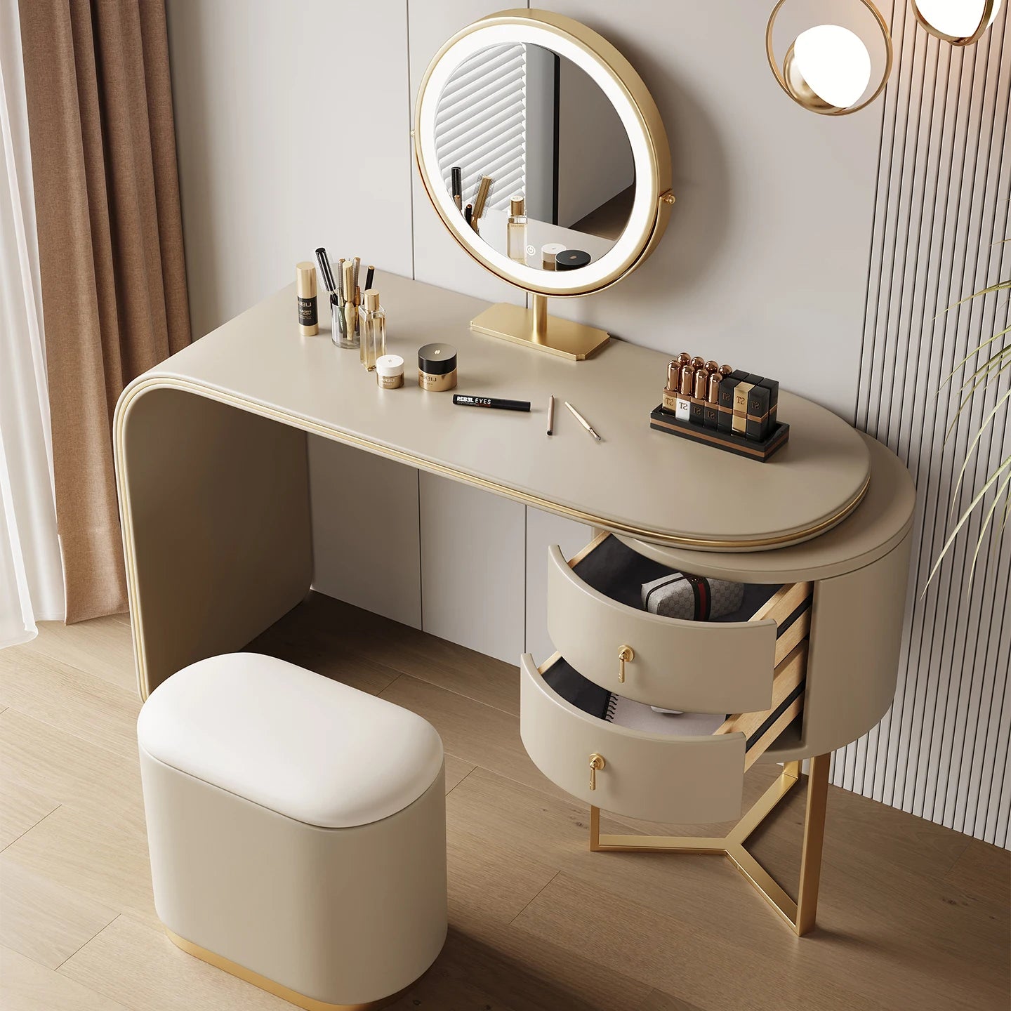 LumiBelle Standing Vanity Set