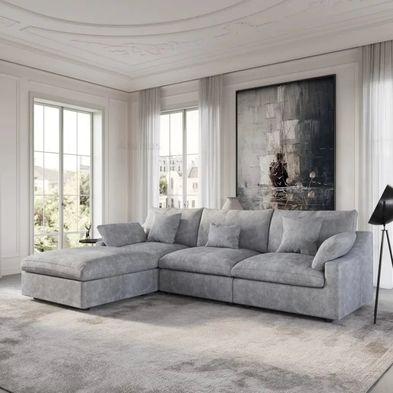 Atunus Gray Minimalist Sofa Set
