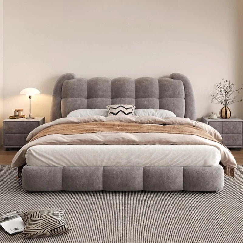 Fabric Cloud Double Bed