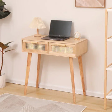 NordRiva Rattan Desk Vanity