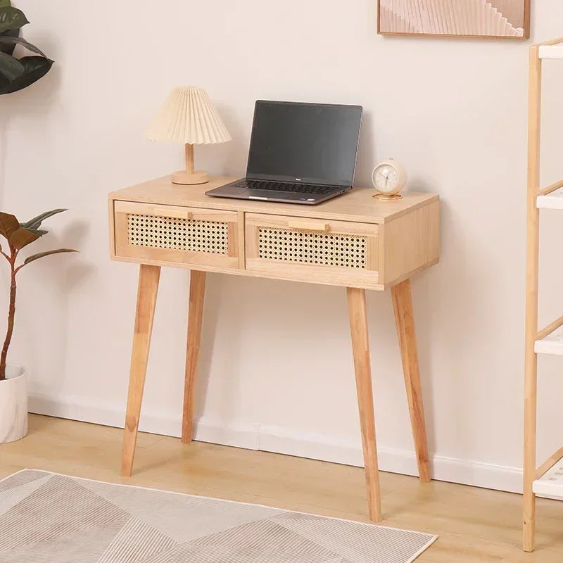 NordRiva Rattan Desk Vanity
