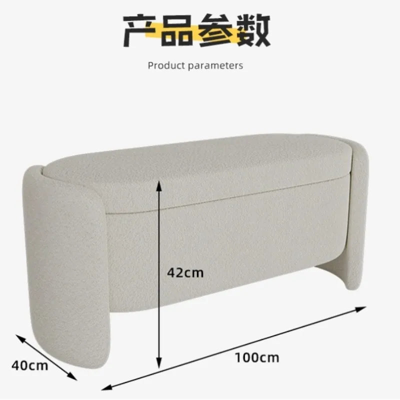Berbera Nordic Storage Bench Ottoman