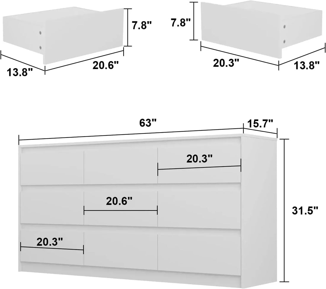 WhiteSpan 9-Drawer Dresser