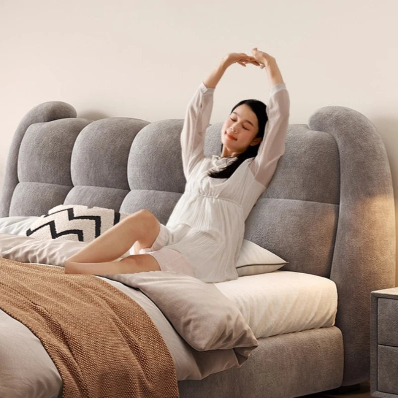 Fabric Cloud Double Bed