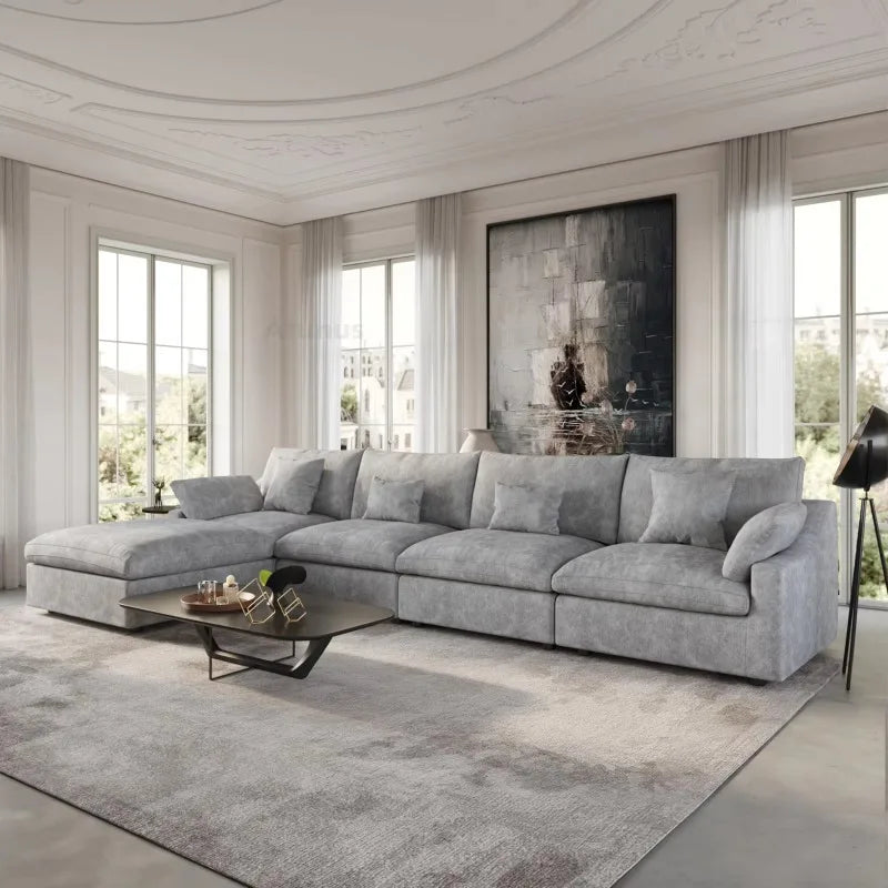Atunus Gray Minimalist Sofa Set