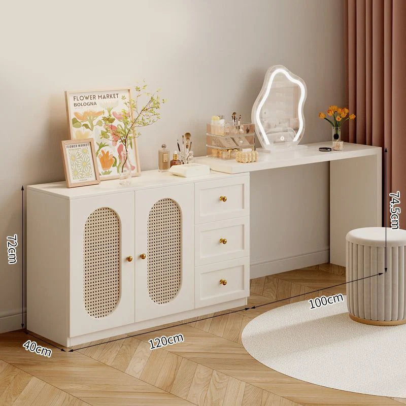 Luxury Mirrored Makeup Vanity with Drawers & Jewelry Box