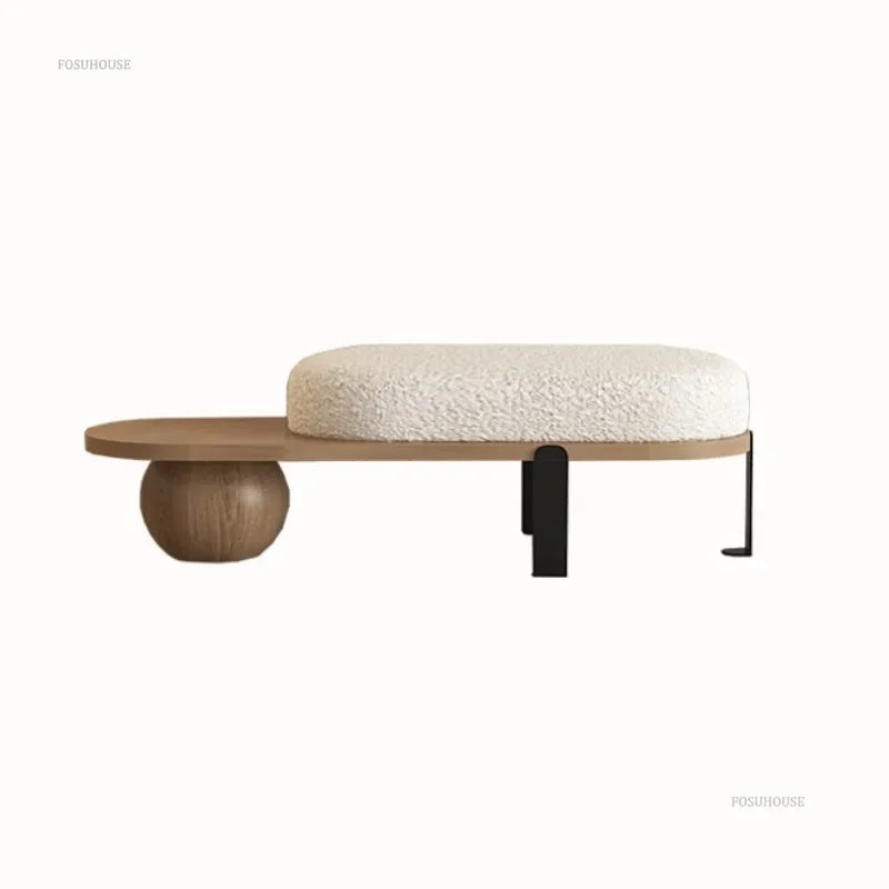 Modern Creative Solid Wood Ottoman Bench
