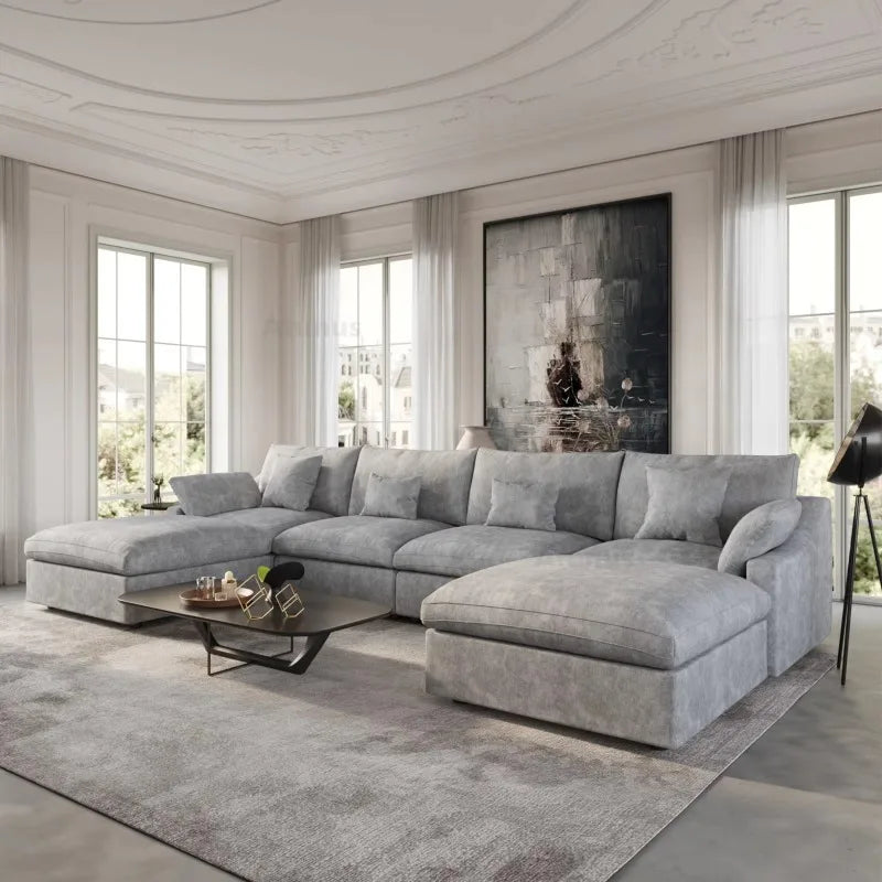 Atunus Gray Minimalist Sofa Set