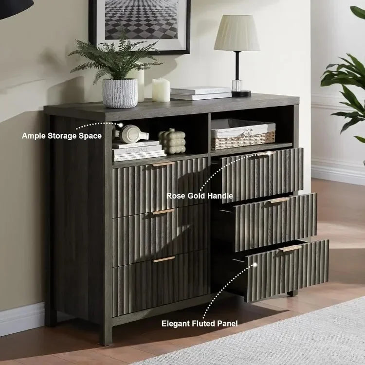 GrooveFlex 6-Drawer Dresse